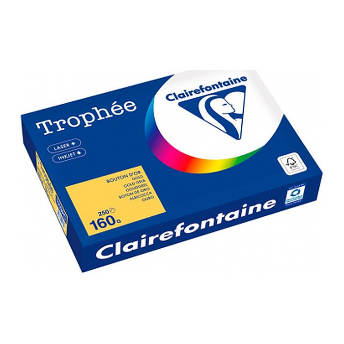 Clairefontaine Kopierpapier Trophée gold gelb DIN A4 160 g/qm 250 Blatt