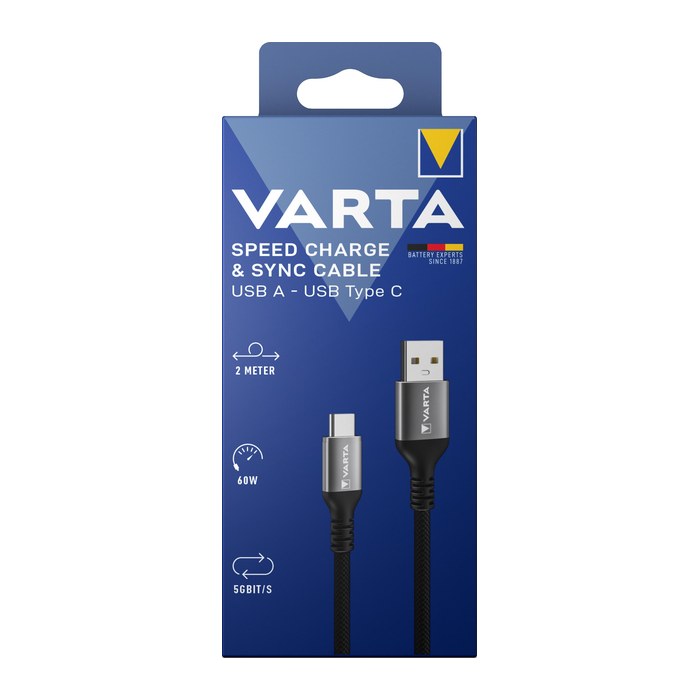 Varta Ladekabel Speed Charge & Sync USB-A auf USB-C 2 Meter