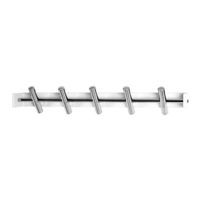 HAKU Möbel Wandgarderobe 21329 weiß Metall 5 Haken 60,0 x 10,0 cm, 1 St.