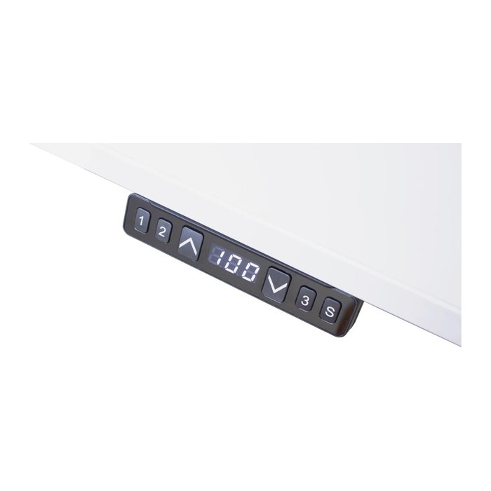 HAMMERBACHER XDKB19 elektrisch höhenverstellbarer Schreibtisch eiche rechteckig, C-Fuß-Gestell silber 180,0 x 80,0 cm