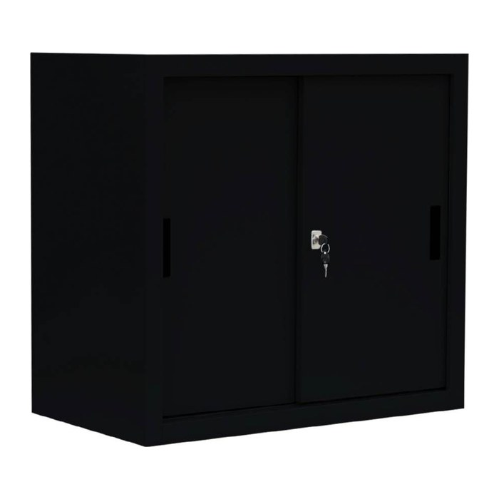 LÜLLMANN Schiebetürenschrank, 550089 tiefschwarz 1 Fachboden 80,0 x 45,0 x 75,0 cm