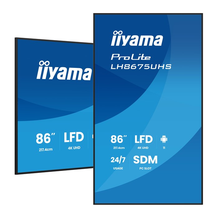 IIYAMA 217cm (85,6") LH8675UHS-B2AG 16:9 3xHDMI+DP+2xUSB (Speditionsversand)
