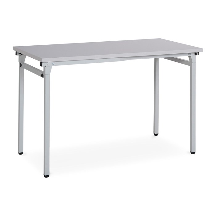 Klapptisch 4-Fuß fixe Höhe – Gestell in Lichtgrau (1400 x 800 x 750 mm)