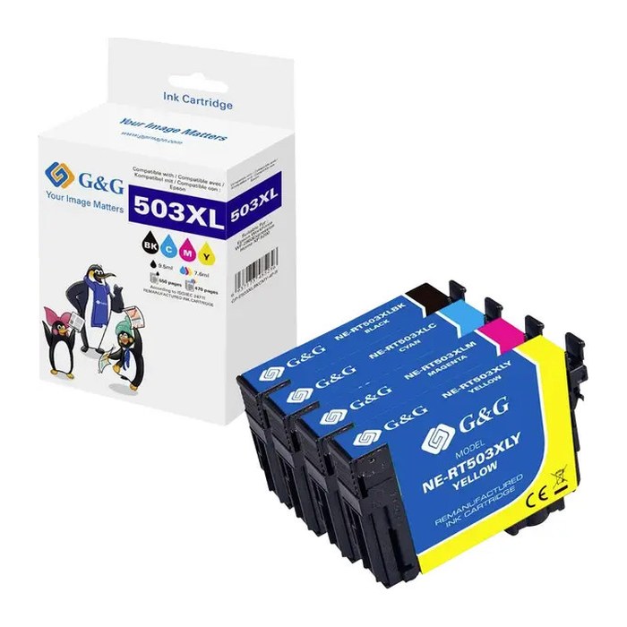 G&G 4 Tintenpatronen ersetzen Epson 503XL