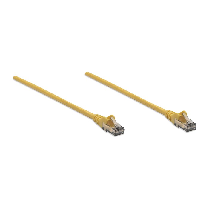 INTELLINET Patchkabel RJ45 U/UTP Cat6 10m Hebelschutz gelb