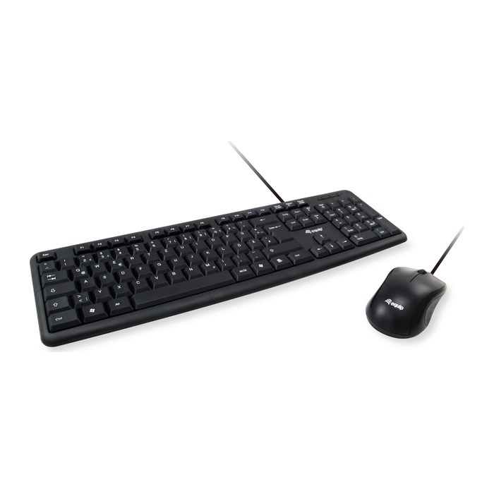 Equip Kombi Kabelgebunden Tastatur+Maus PT schwarz 1.35m