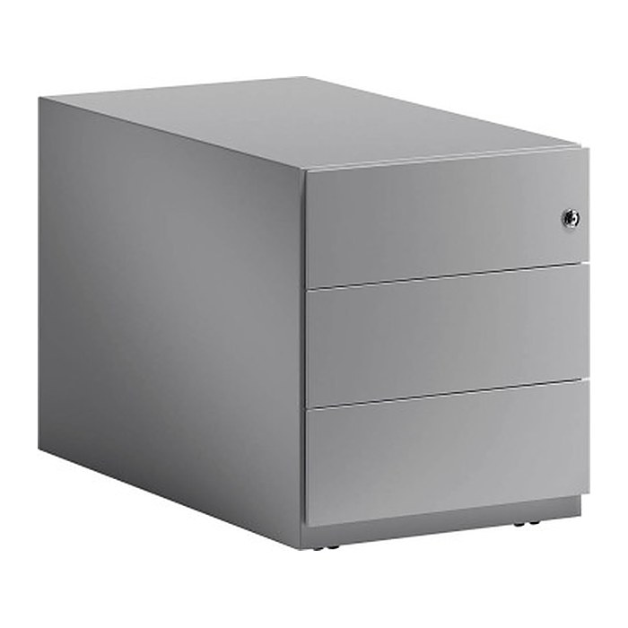 BISLEY Note Rollcontainer silber 3 Auszüge 42,0 x 77,5 x 49,5 cm