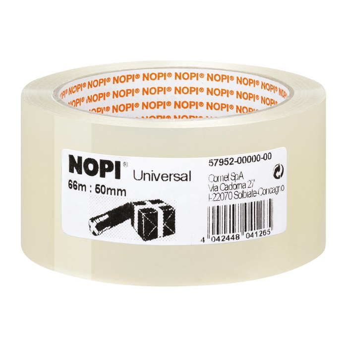 NOPI Packband Universal (4040) transparent 50,0 mm x 66,0 m 1 Rolle