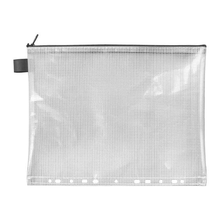 VELOFLEX Reißverschlussbeutel 25,0 x 31,9 cm transparent/schwarz 0,26 mm, 1 St.