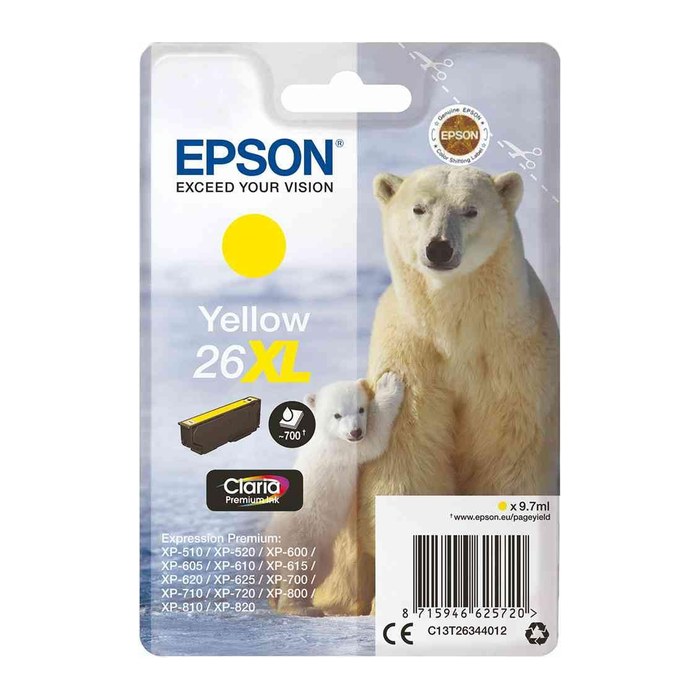 EPSON 26XL / T2634XL (Eisbär) gelb Druckerpatrone