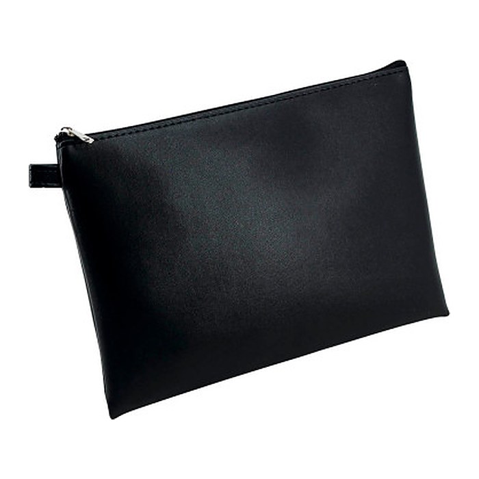 Alassio Reißverschlussbeutel 16,0 x 23,0 cm schwarz Leder, 1 St.