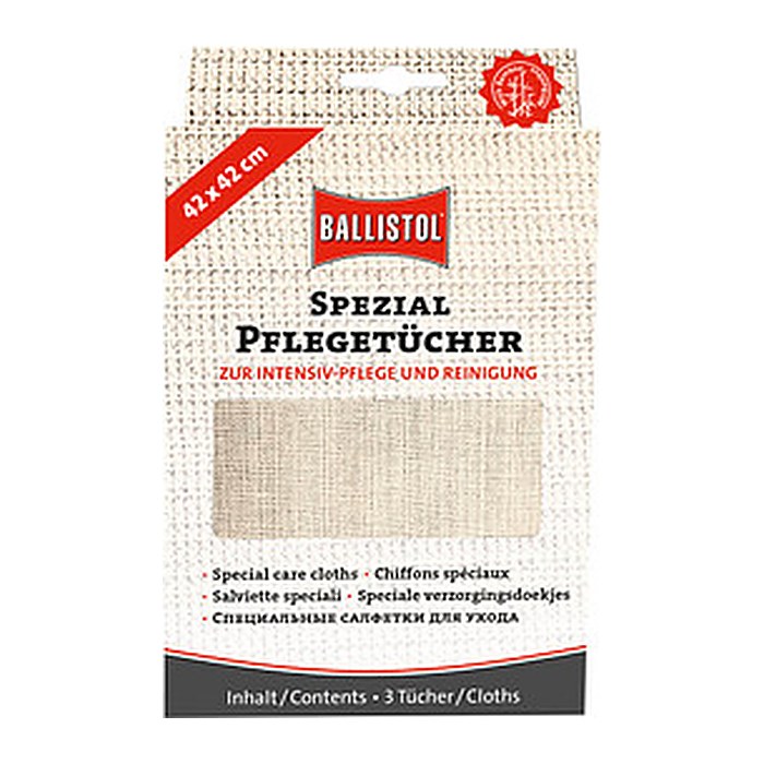 BALLISTOL Spezial Pflegetücher Baumwolle 60 °C waschbar, 3 St.