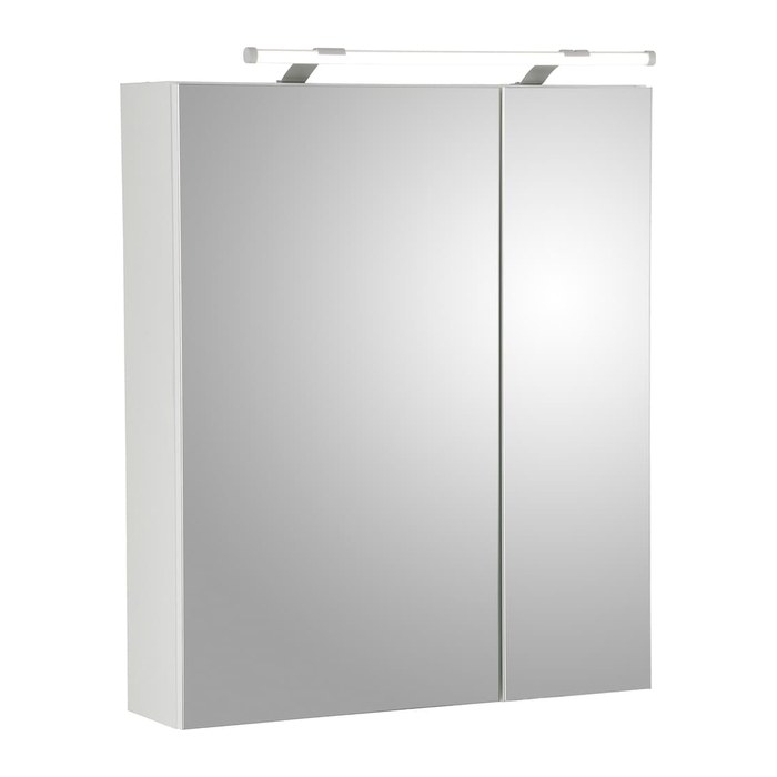MÖBELPARTNER Spiegelschrank Dorina 125095 weiß glanz 60,0 x 16,0 x 75,7 cm