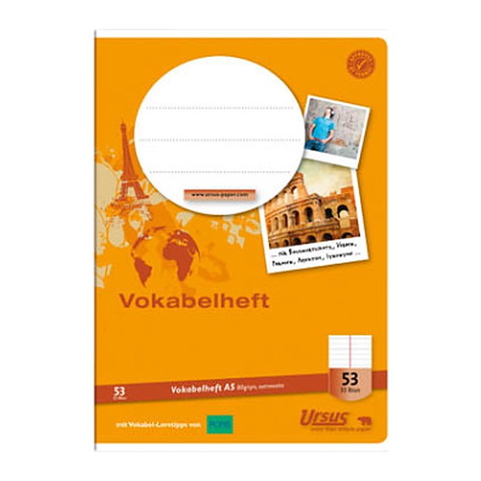 Staufen® Vokabelheft Lineatur 53 liniert DIN A5 ohne Rand, 32 Blatt, 1 St.