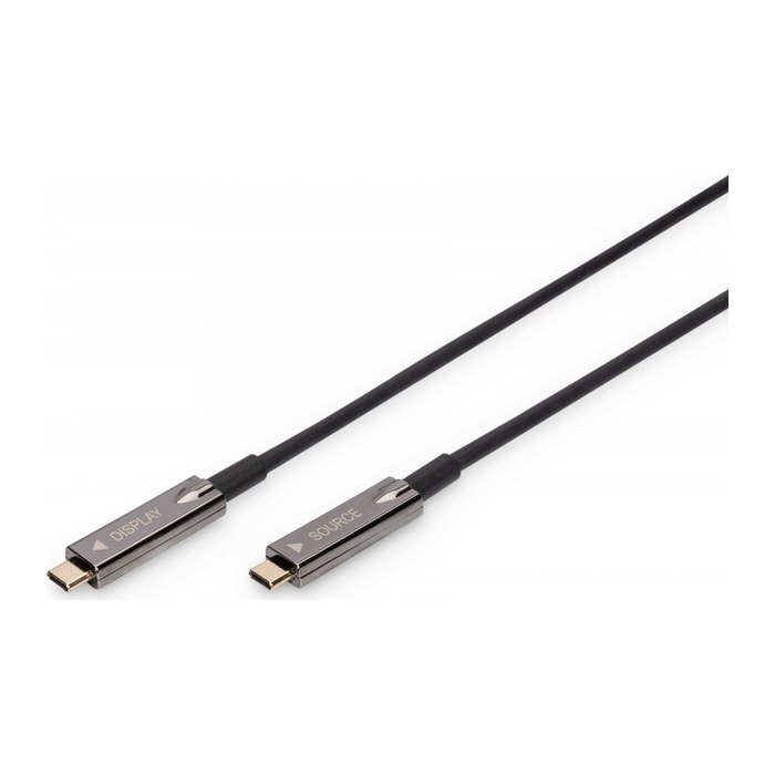DIGITUS USB-C/USB-C Glasfaserkabel AK-330160-150-S 10,0 m schwarz, 1 St.
