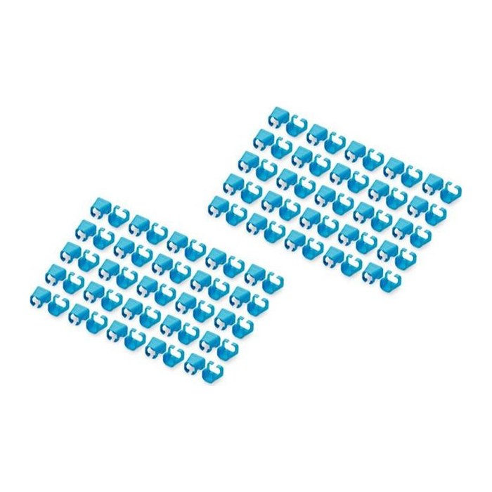 DIGITUS Farbclips für Patchkabel RJ45 100 Stück blau