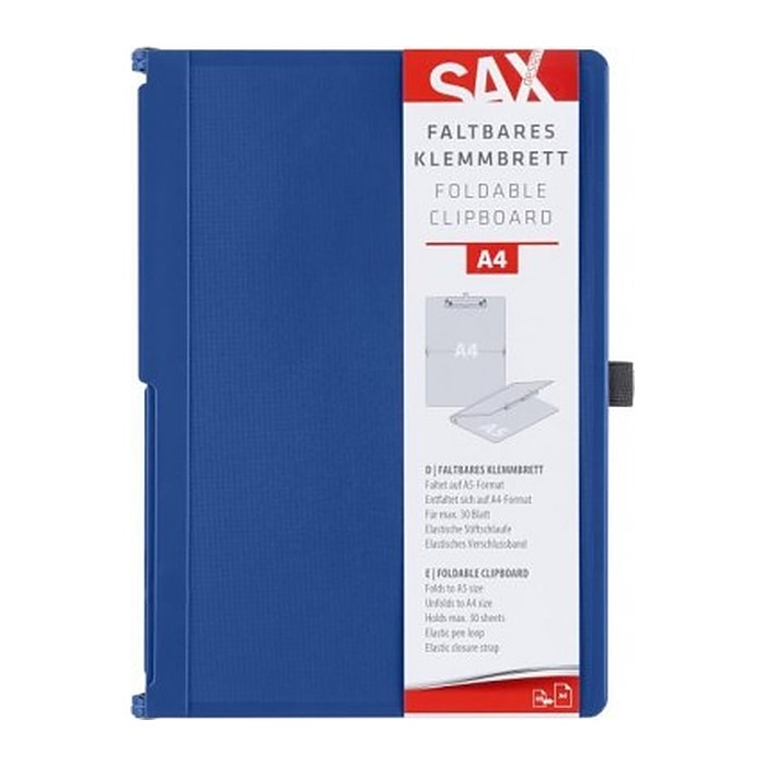 sax design Klemmbrett 2-750-22 DIN A5 auf DIN A4 blaubeere Kunststoff, 1 St.