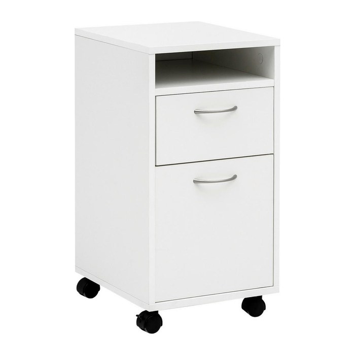 WOHNLING Rollcontainer weiß 1 Auszug 33,0 x 38,0 x 63,0 cm
