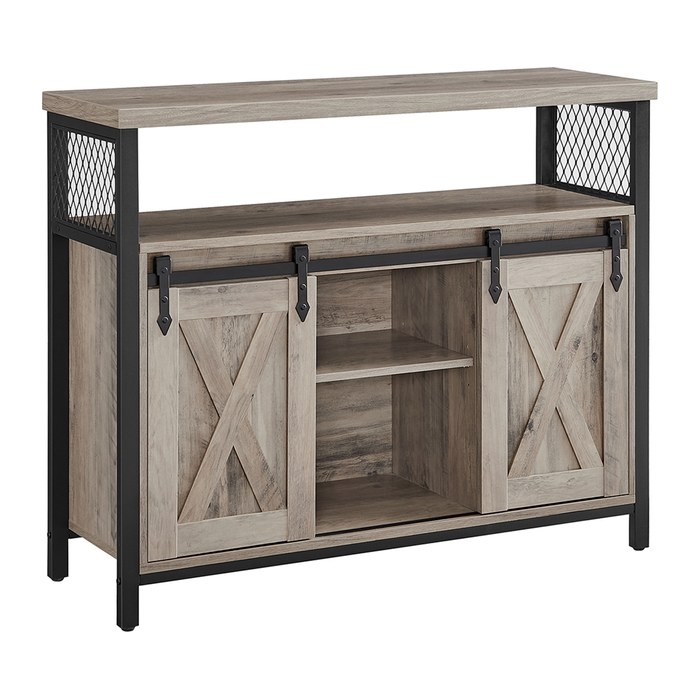 VASAGLE Sideboard, LSC092B02 grau 100,0 x 33,0 x 80,0 cm, 1 St.