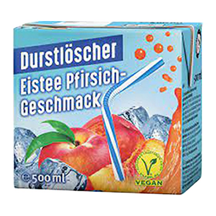 DURSTLÖSCHER Eistee Pfirsich Fruchtsaftgetränk 12x 0,5 l