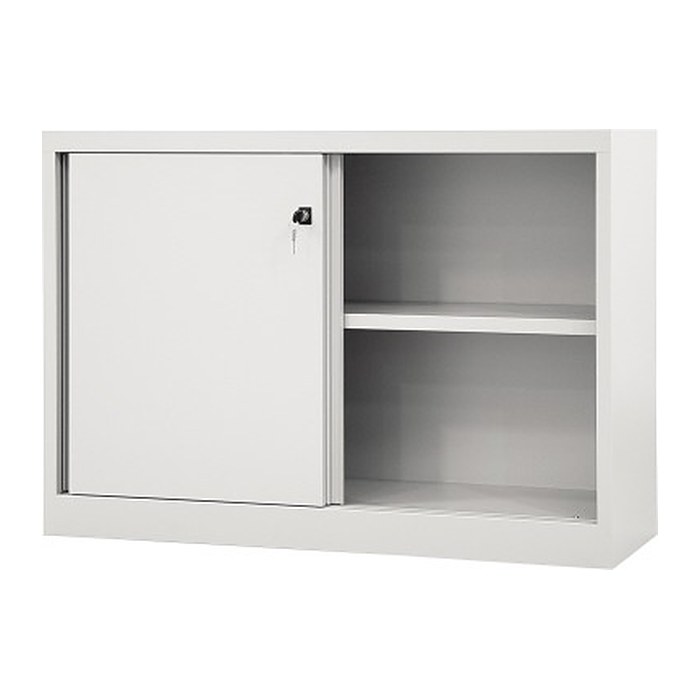 BISLEY Schiebetürenschrank ECO, SD12081S645 lichtgrau 1 Fachboden 120,0 x 43,0 x 83,9 cm