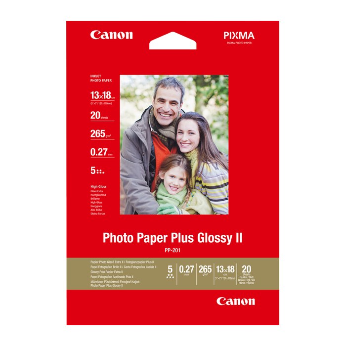 Canon Fotopapier PP-201 12,7 x 17,8 cm hochglänzend 265 g/qm 20 Blatt