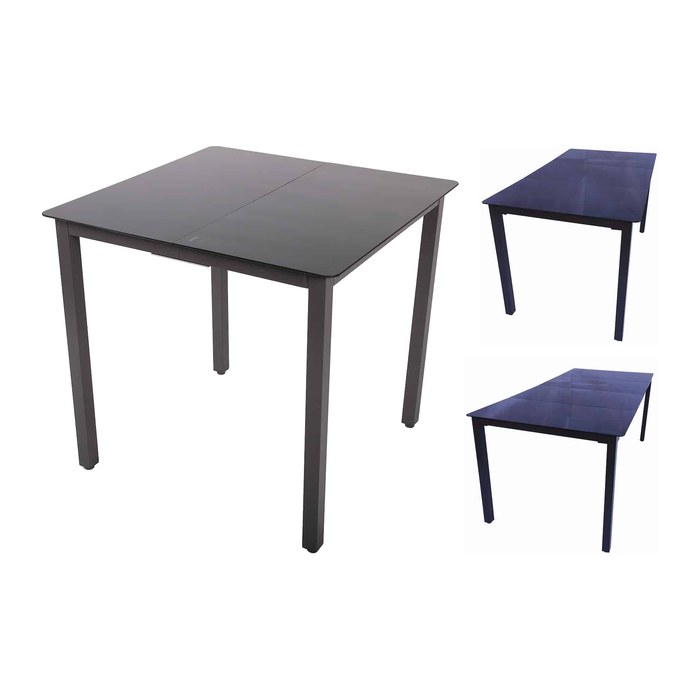 VCM my garden Gartentisch schwarz rechteckig 190,0 x 90,0 x 73,0 cm