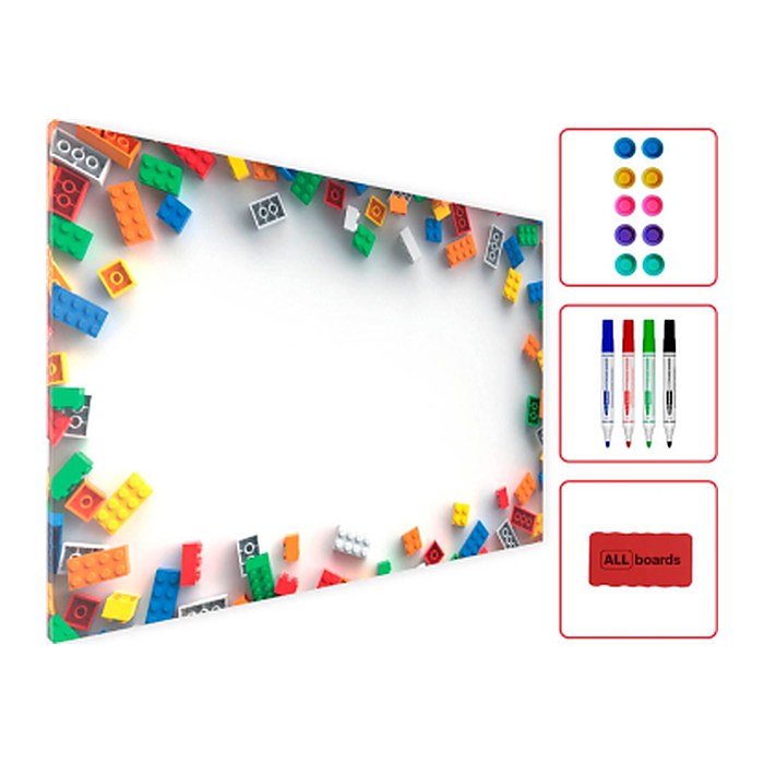 ALLboards Magnettafel 60,0 x 40,0 cm Bausteine
