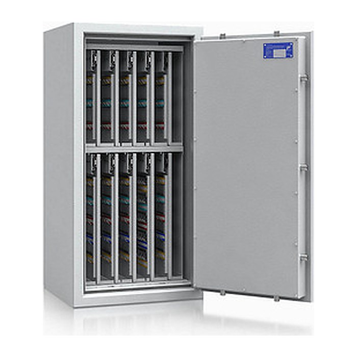 ISS safe4key Schlüsseltresor lichtgrau mit 720 Haken, Doppelbartschloss, 50,0 x 42,0 x 100,0 cm, 1 St.