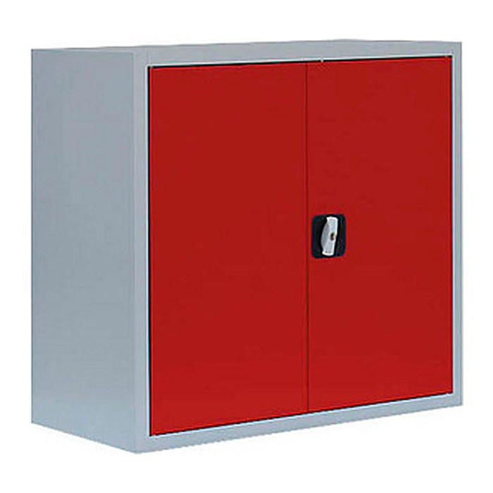 LÜLLMANN Stahlschrank 530304 feuerrot, lichtgrau 1 Fachboden 80,0 x 38,3 x 75,0 cm, aufgebaut, 1 St.