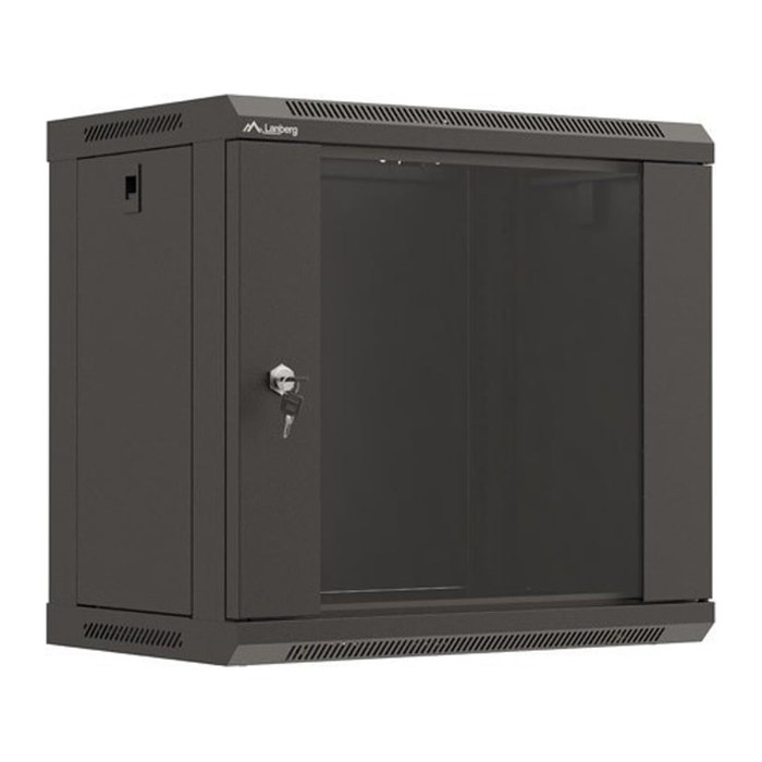 LANBERG 19" 9U 540x350 Wandgehäuse Glastür (FlatPack) sw