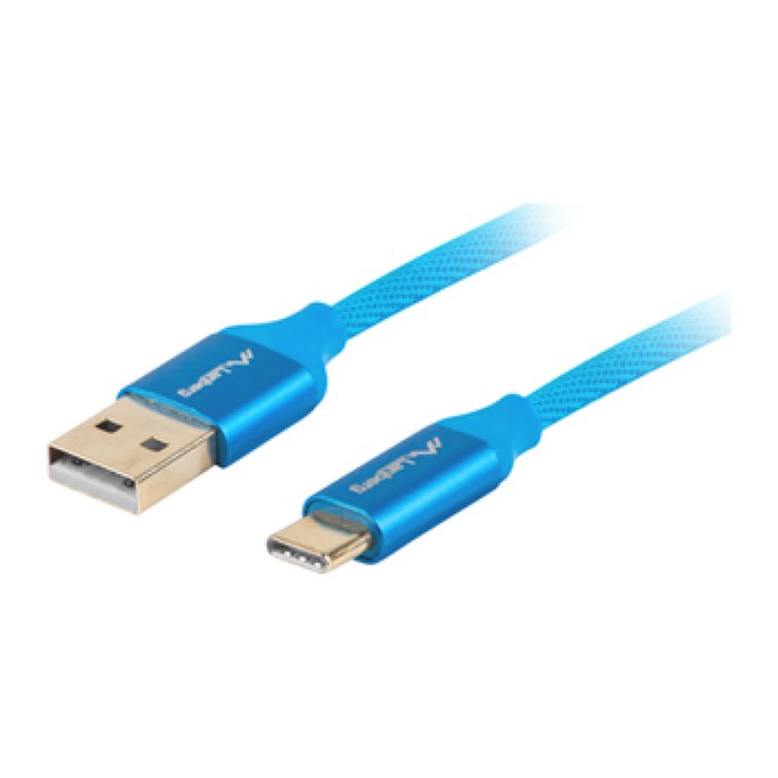 LANBERG USB-C(M)->USB-A(M)2.0 Kabel 1,0m PREMIUM QUICKCH.3.0