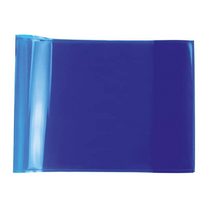 HERMA Heftumschlag PLUS quer transparent blau Kunststoff DIN A5 quer, 1 St.