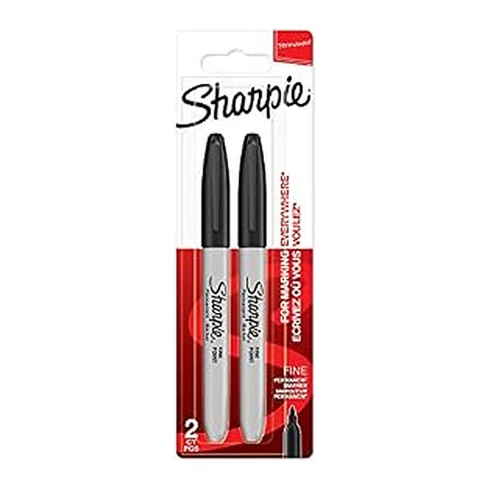 Sharpie Permanentmarker schwarz 0,9 mm, 2 St.