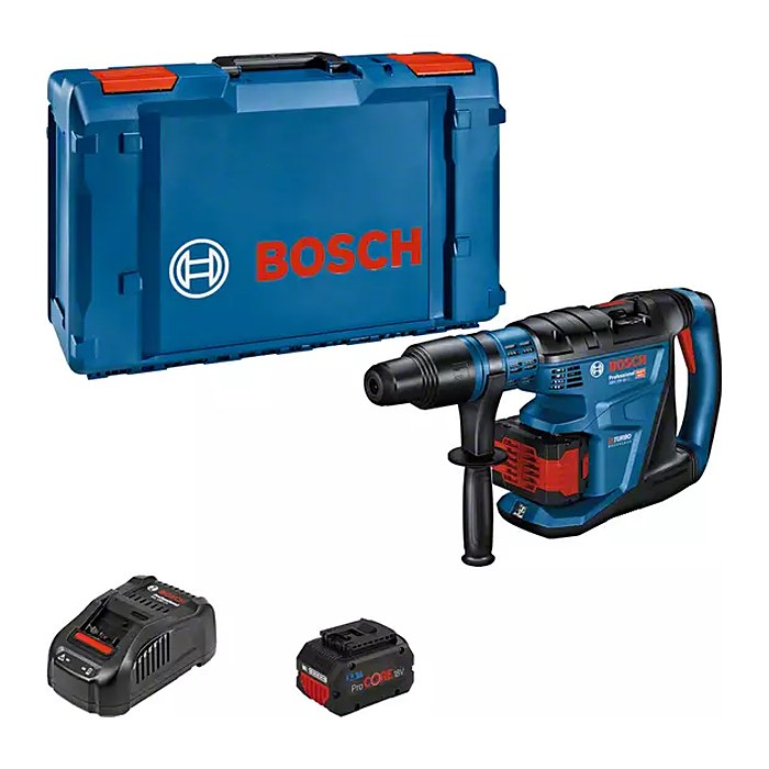 BOSCH Professional GBH 18V-40 C Akku-Bohrhammer-Set, SDS-max 18 V, 9 Joule, mit 2 Akkus