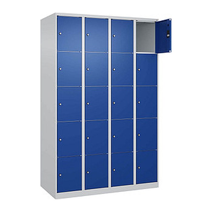 CP Schließfachschrank Classic Plus enzianblau, lichtgrau 080000-405 S10003, 20 Schließfächer 120,0 x 50,0 x 185,0 cm