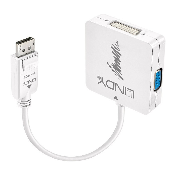 LINDY DisplayPort an HDMI 4K30/DVI/VGA Adapter