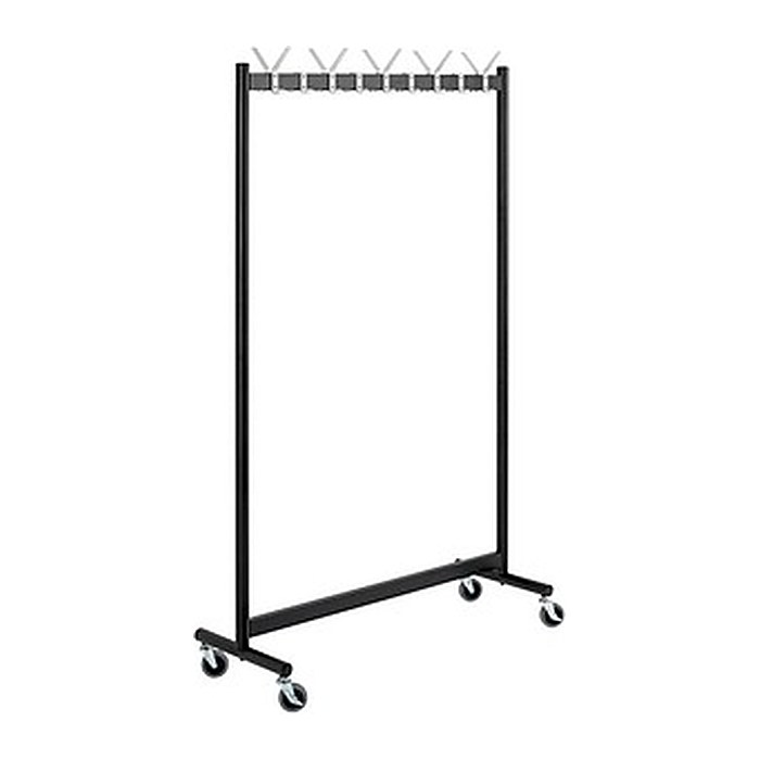 HAKU Möbel Rollgarderobe 20593 schwarz Metall 18 Haken 103,0 x 174,0 cm, 1 St.