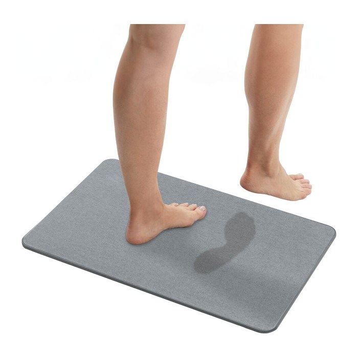 WENKO Badematte Simi grau 39,0 x 60,0 cm
