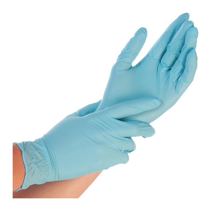 HYGOSTAR unisex Einmalhandschuhe SAFE LIGHT blau Größe M, 100 St.