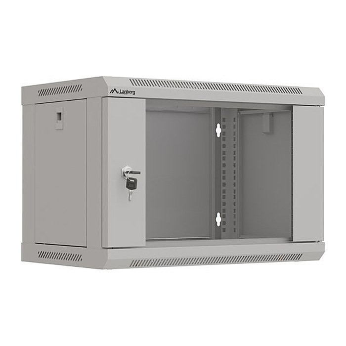LANBERG 19" 6U 540x350 Wandgehäuse Glastür (FlatPack) gr