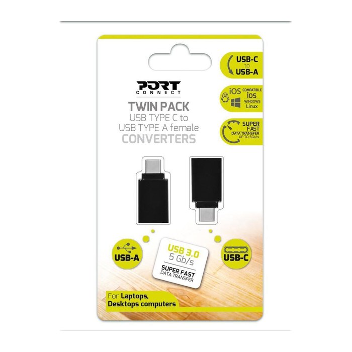 Port Adapter USB-C auf USB-A 3.0 2er Pack Konverter