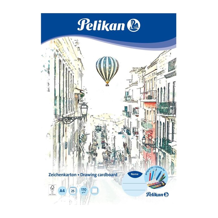 Pelikan Zeichenkarton DIN A4 170 g/qm, 25 Blatt, 1 St.