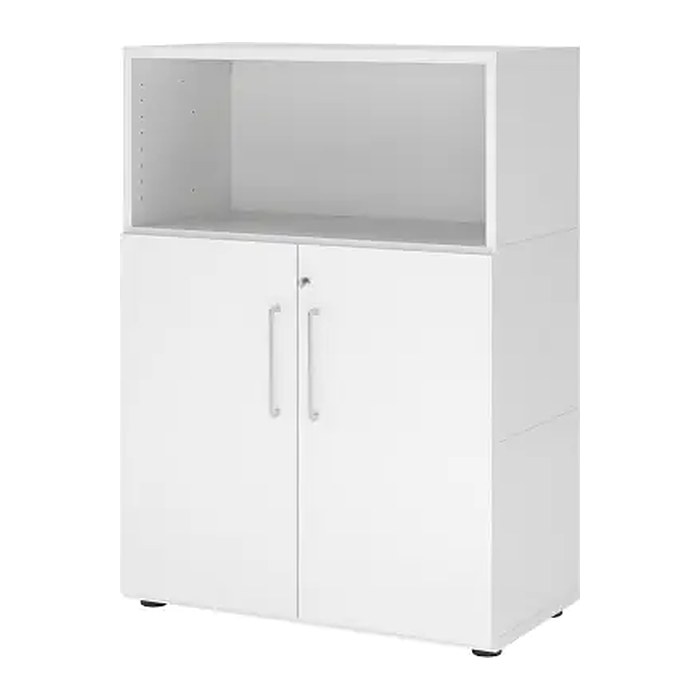 HAMMERBACHER Regalschrank FlexWall, VFW38T2KG/W/W/BS weiß 80,0 x 40,0 x 109,8 cm, 1 St.