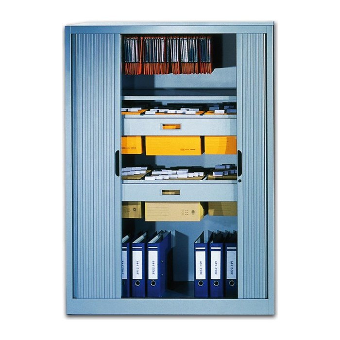 CP Omnispace Rollladenschrank schwarzgrau 3 Fachböden 100,0 x 42,0 x 166,0 cm