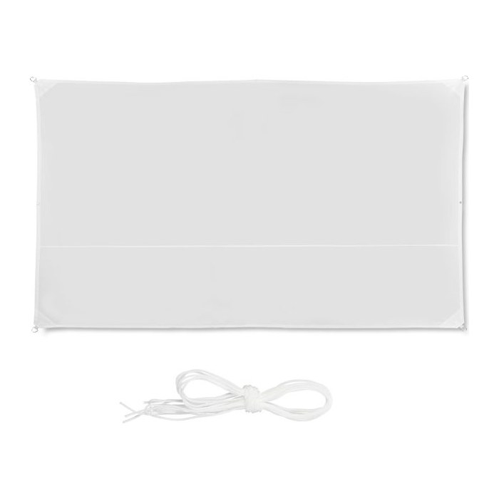 relaxdays Sonnensegel rechteckig weiß 2,0 x 4,0 m