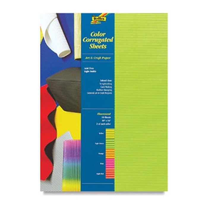 folia Bastelwellpappe E-Welle farbsortiert 1 Pack