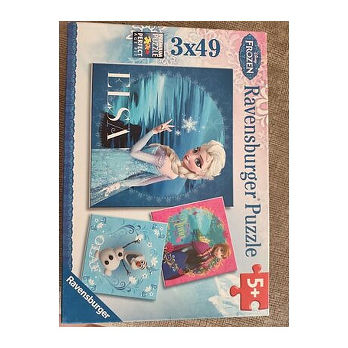 Ravensburger Disney Frozen Elsa, Anna und Olaf Puzzle, 3 x 49 Teile
