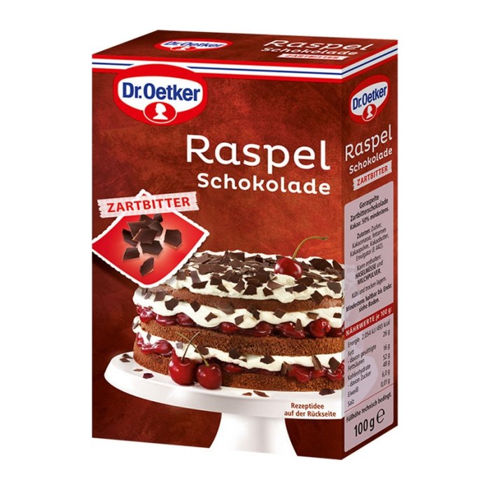 Dr. Oetker Raspelschokolade Zartbitter 100,0 g, 1 St.