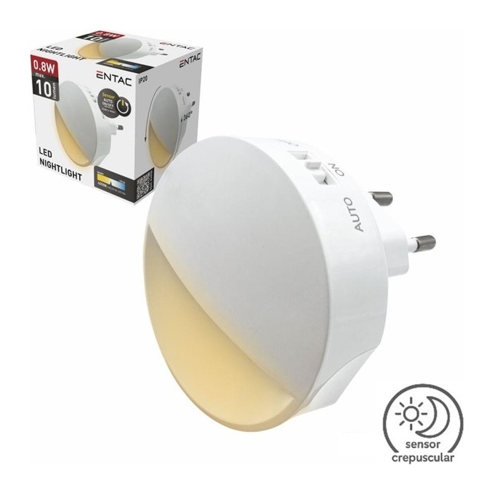 Entac Nachtlicht 0,8W CDS Dämmerungssensor(ohne PIR Sensor)